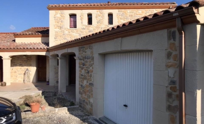 Réalisation d'une façade a la chaux Jacou, Lunel, La Façon d'Antoine