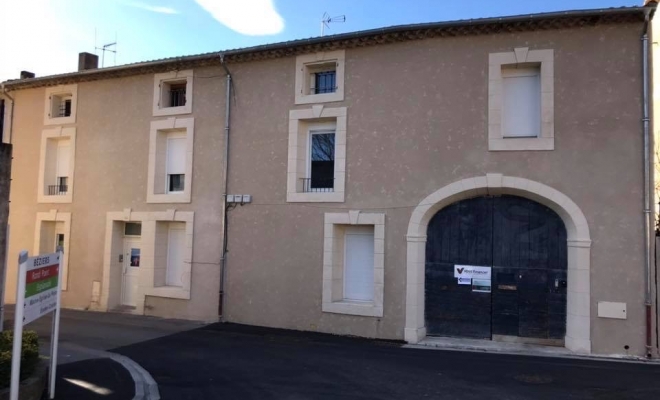 Rénovation d'une façade à la chaux façon torchi à l'ancienne Jacou, Lunel, La Façon d'Antoine